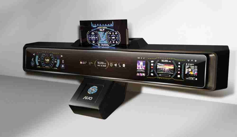 NG大舞台Micro LED沉浸式车舱显示方案结合 可卷式、、可伸缩的Micro LED应用并可呈现不同的质感纹路，，展现人性化设计